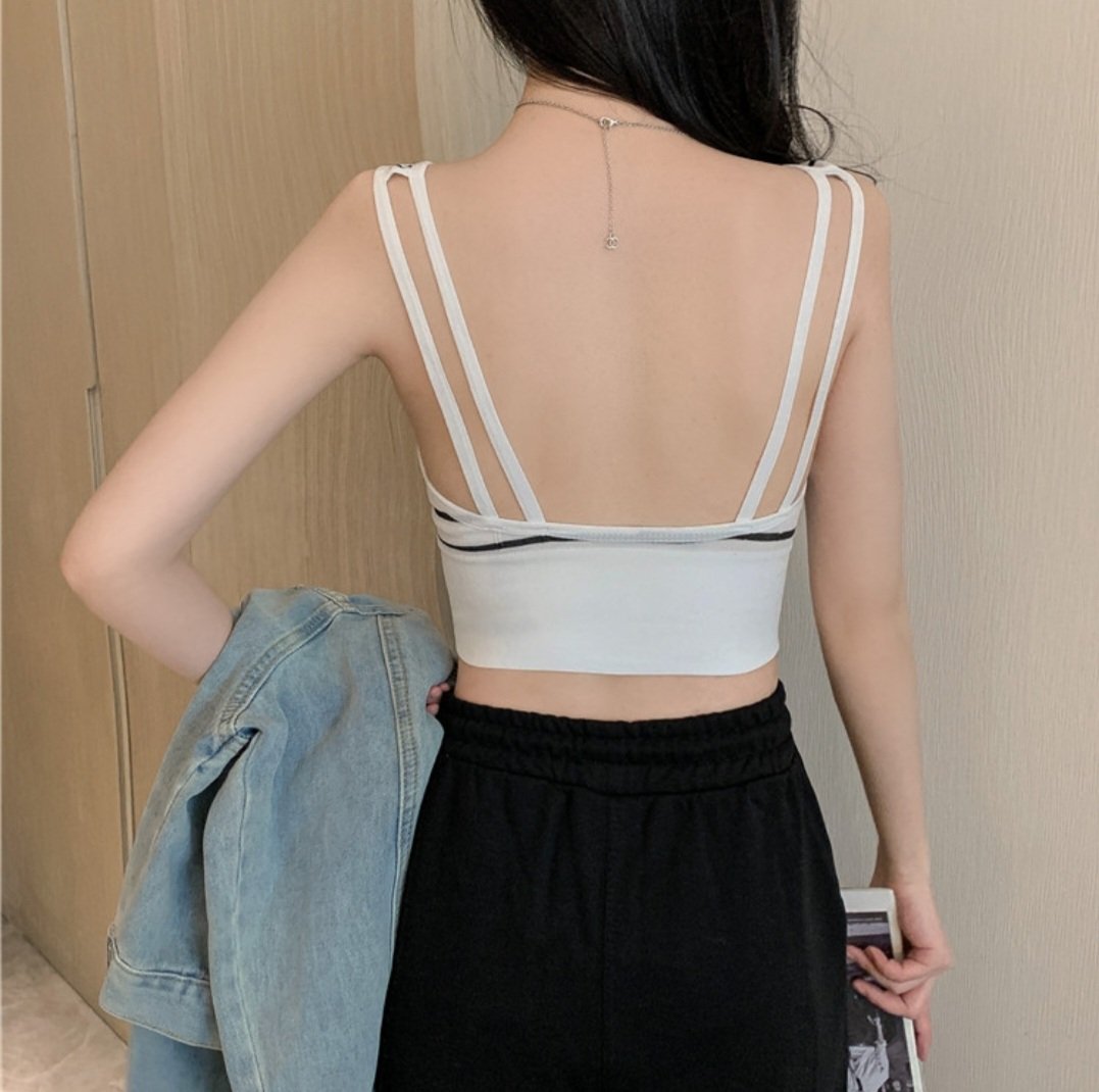 ÁO CROPTOP KẺ ĐEN TRẮNG 6630