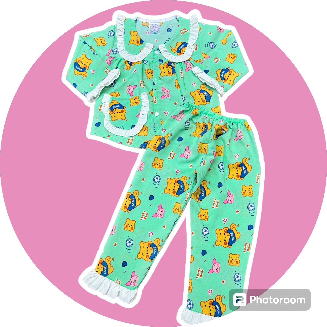 Bộ Pijama Lụa Tay Dài Bé (8-14kg) (giao màu ngẫu nhiên)
