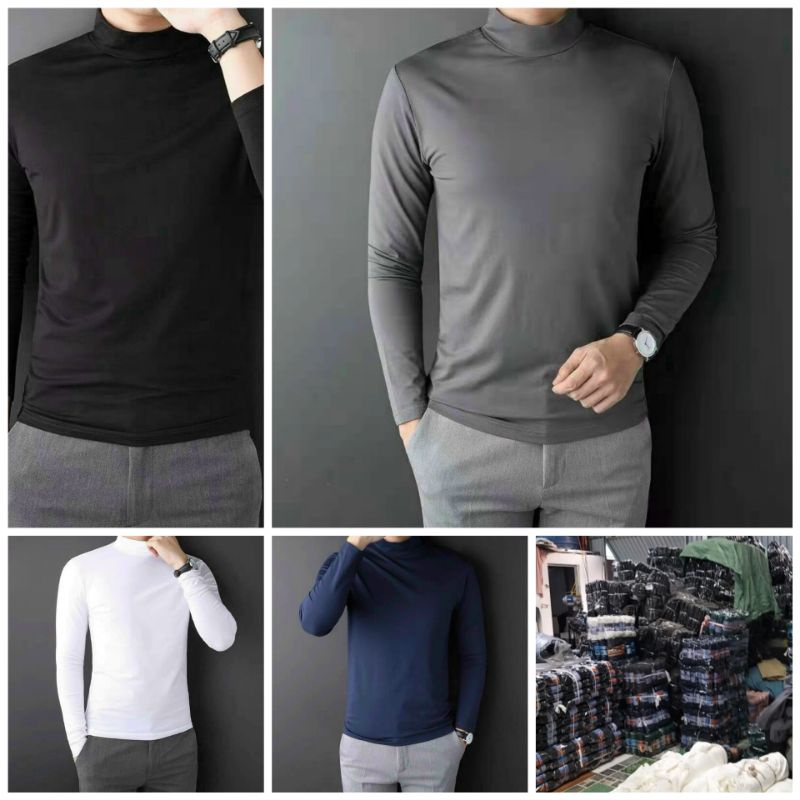 Áo Giữ Nhiệt Nam Cổ 3 Phân Siêu Ấm