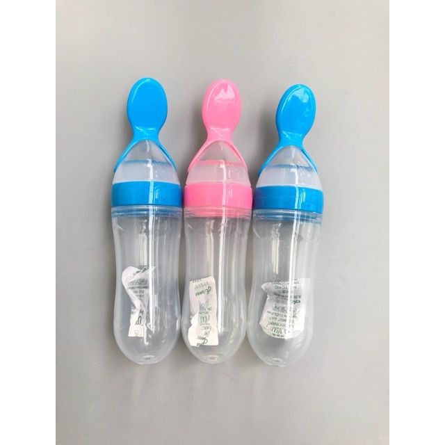 Bình thìa ăn dặm silicon an toàn cho bé