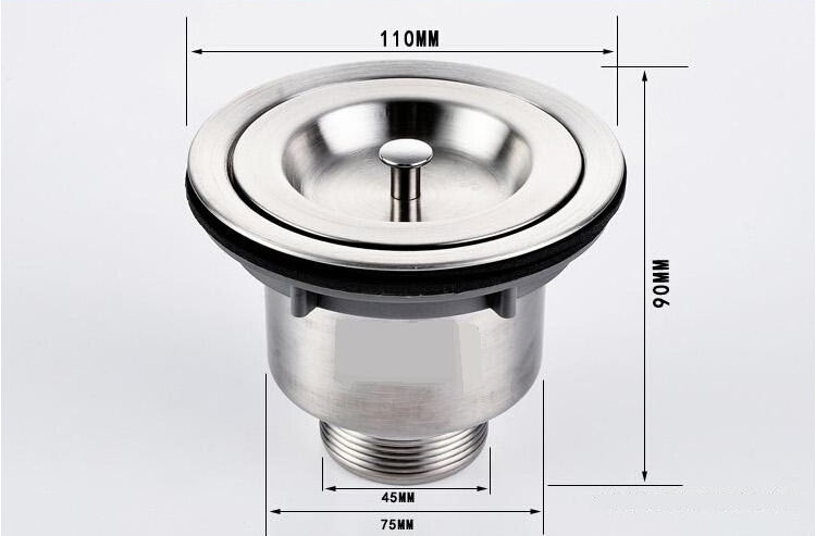 Bộ xifon thoát nước dành cho bồn rửa chén 2 hộc to và nhỏ