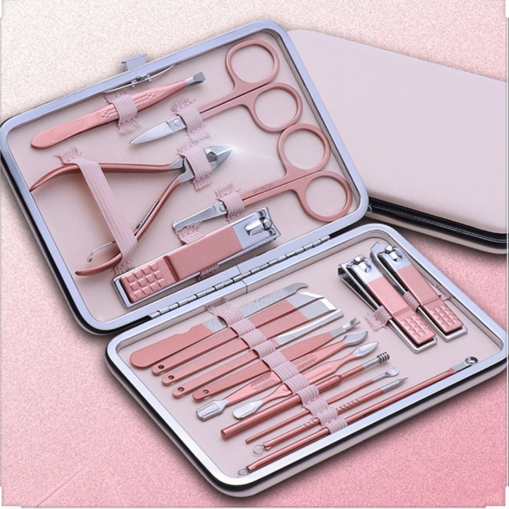 Bộ Kềm Cắt Móng Tay Chân 18 Món Chuyên Dụng Nail Cao Cấp  - Màu Dễ Thương Và Chất Lượng Cho Cả Gia Đình