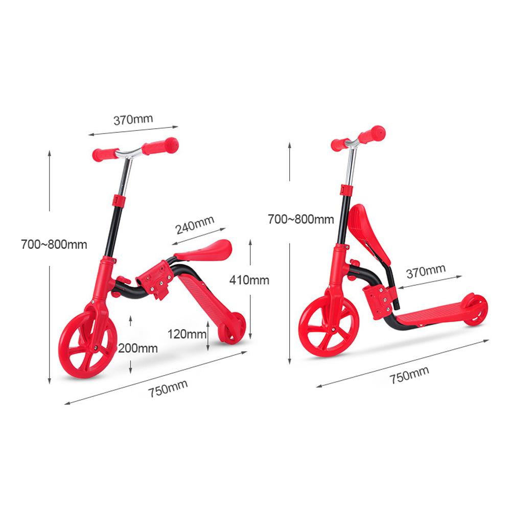 2-in-1 Scooter sledge for babies - Can be converted to balancing vehicles, scooters
