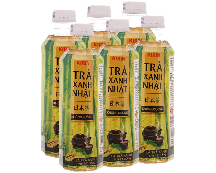 Thùng 24 chai trà xanh Nhật Kirin không đường 345ml / Lốc 6 chai trà xanh Nhật Kirin không đường 345ml