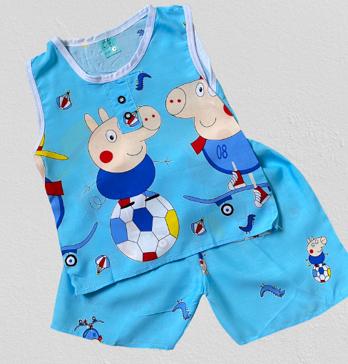 [6kg-12kg] Đồ bộ cho bé trai vải tôn, lanh, tole (sát nách)