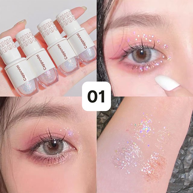 Phấn mắt nhũ dạng lỏng cappuvini starry eyeshadow kim tuyến lấp lánh - cp53