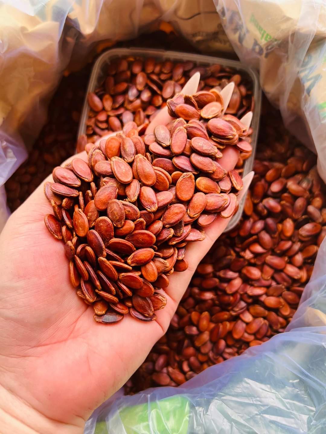 (FREESHIP) 1kg Hạt dưa rang củi không phẩm màu - Chợ Bến Tre