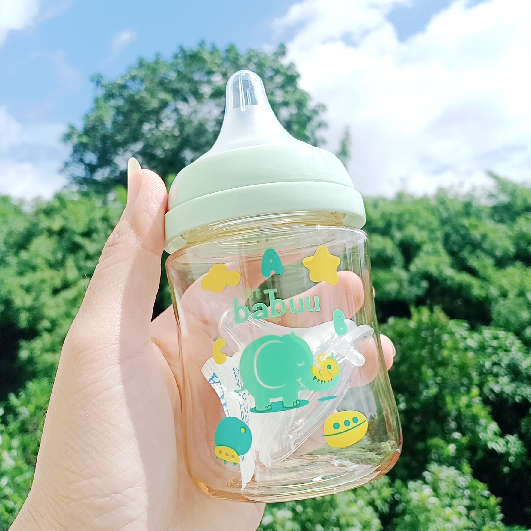 Bình Sữa PPSU Babuu Nhật Bản - tặng kèm 1 núm ty