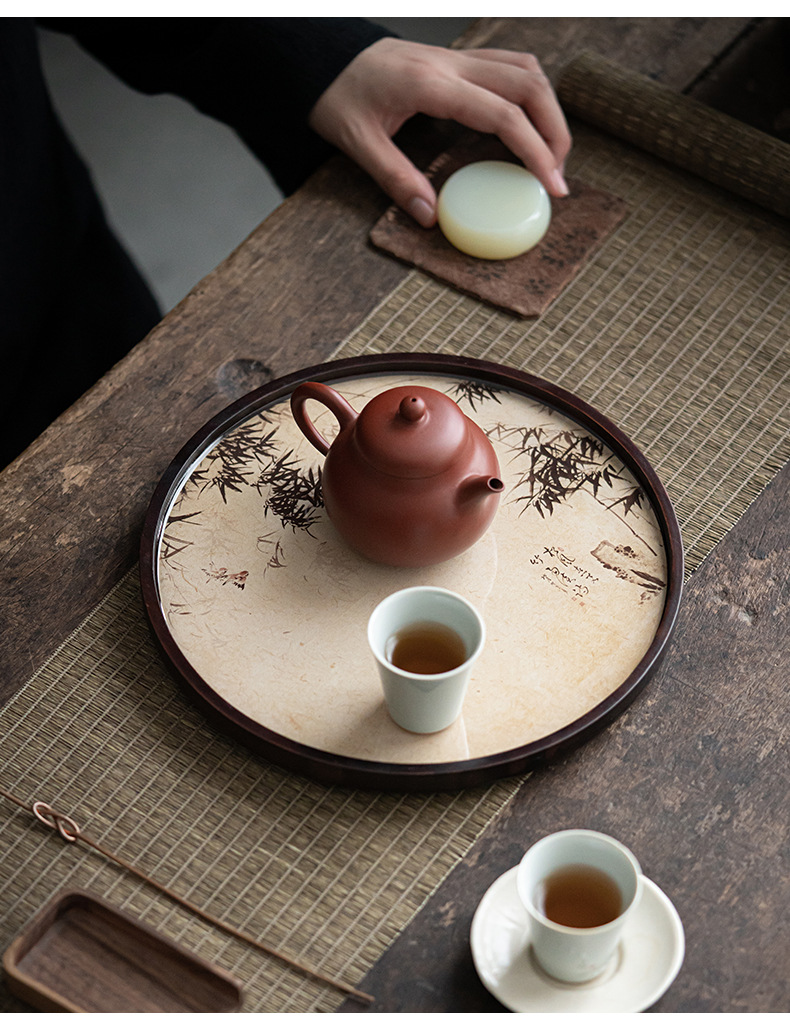 Khay Trà Thủ Công Bằng Tre Già Cao Cấp
