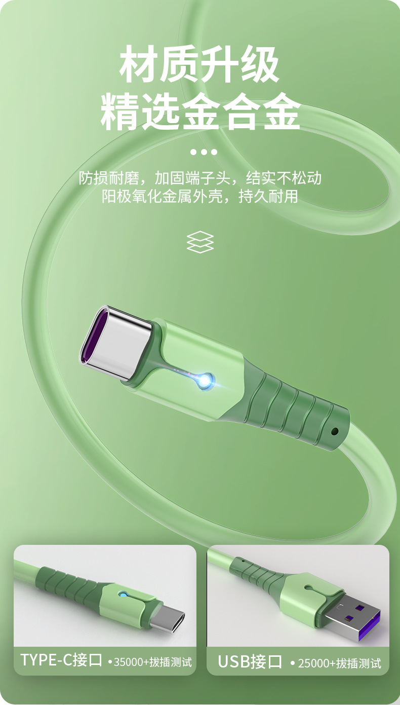 DÂY SẠC USB - TYPE C CÓ ĐÈN 29K