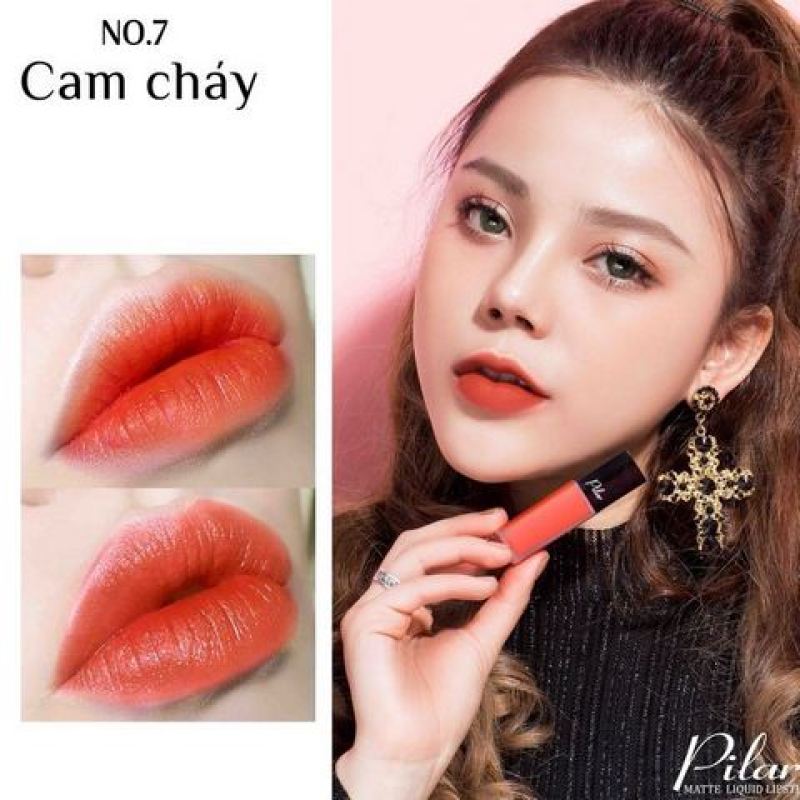 SON KEM LÌ PILAR (SỐ 7 MÀU CAM CHÁY) cao cấp