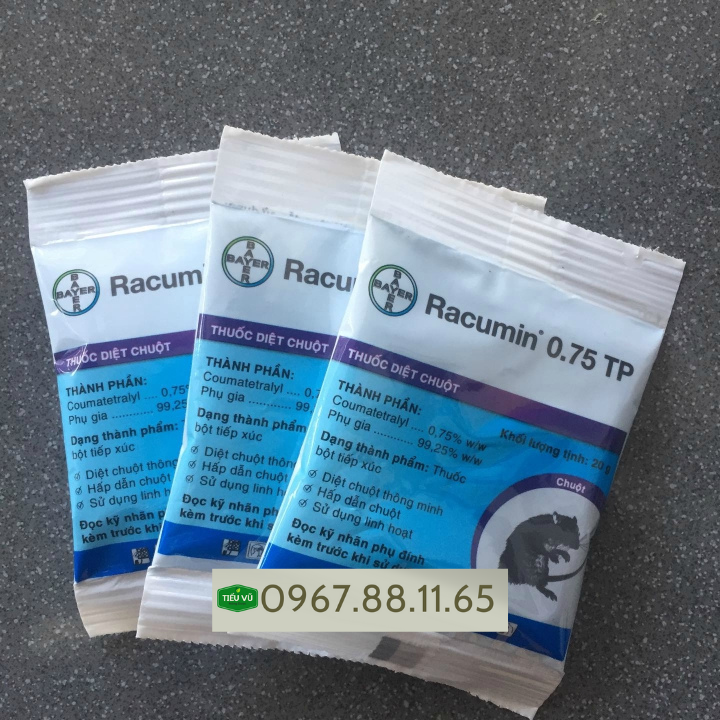 5 Gói Thuốc Diệt Chuột Thông Minh Racumin ( Mẫu mới)