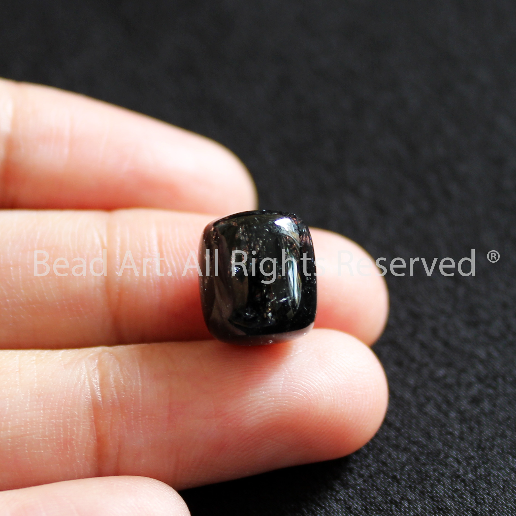 10x8mm lu thống thạch anh tóc đen, black rutilated quartz tự nhiên loại aaa, phối vòng tay phong thuỷ, chuỗi hạt, trang sức, hợp mệnh thủy, mộc - bead art