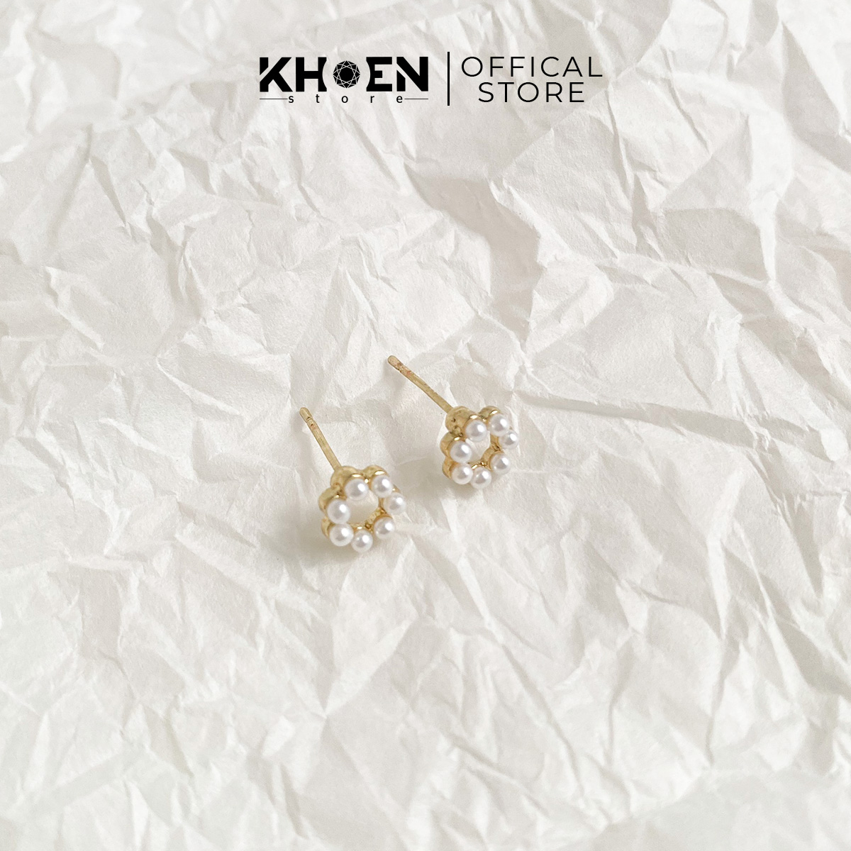 Bông tai nữ - Ngọc tròn nhỏ - Khoen Store