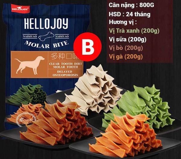 800gr] Xương Gặm Cho Chó HelloJoy