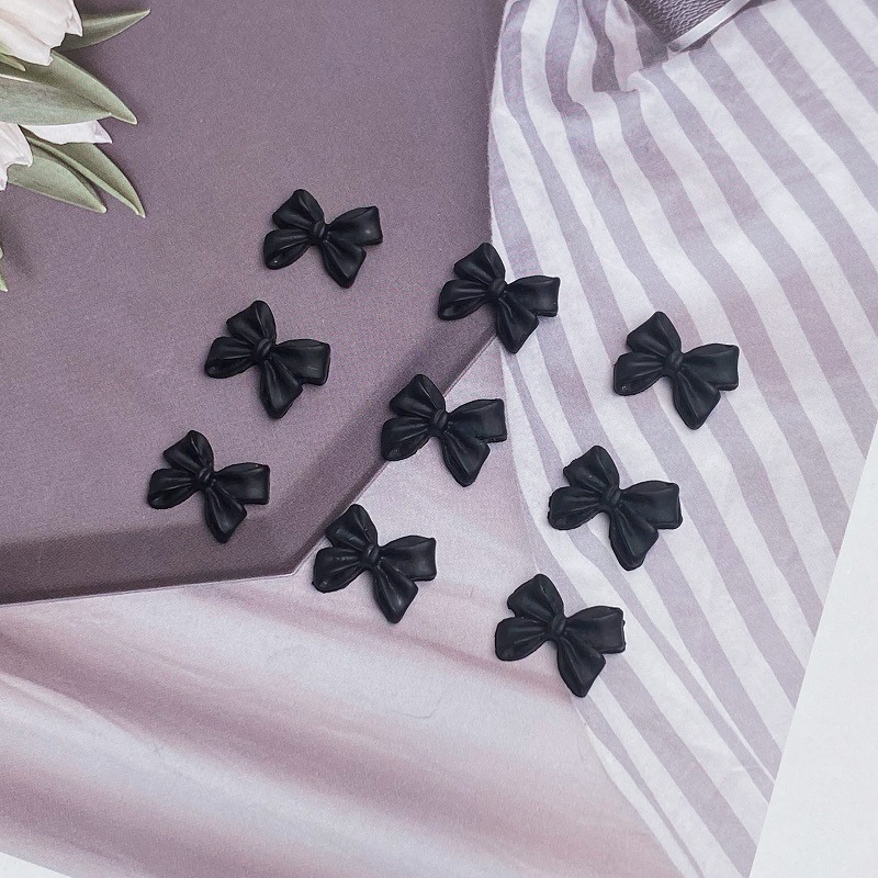 Set 10 charm nơ nhựa đính móng