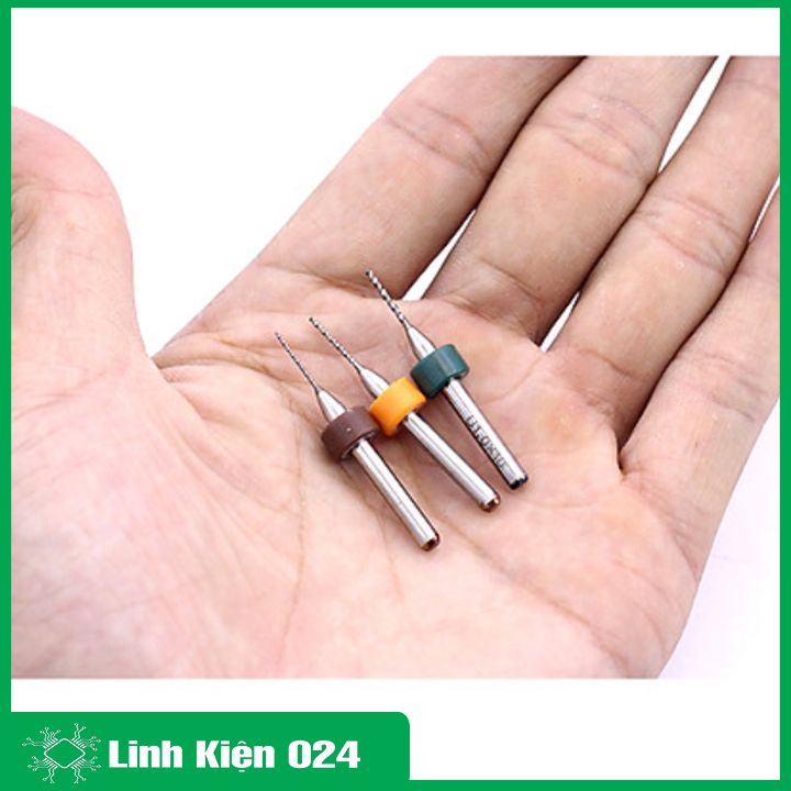 Bộ 3 mũi khoan CNC 0.6-0.8-1.0mm mỗi loại 01 chiếc