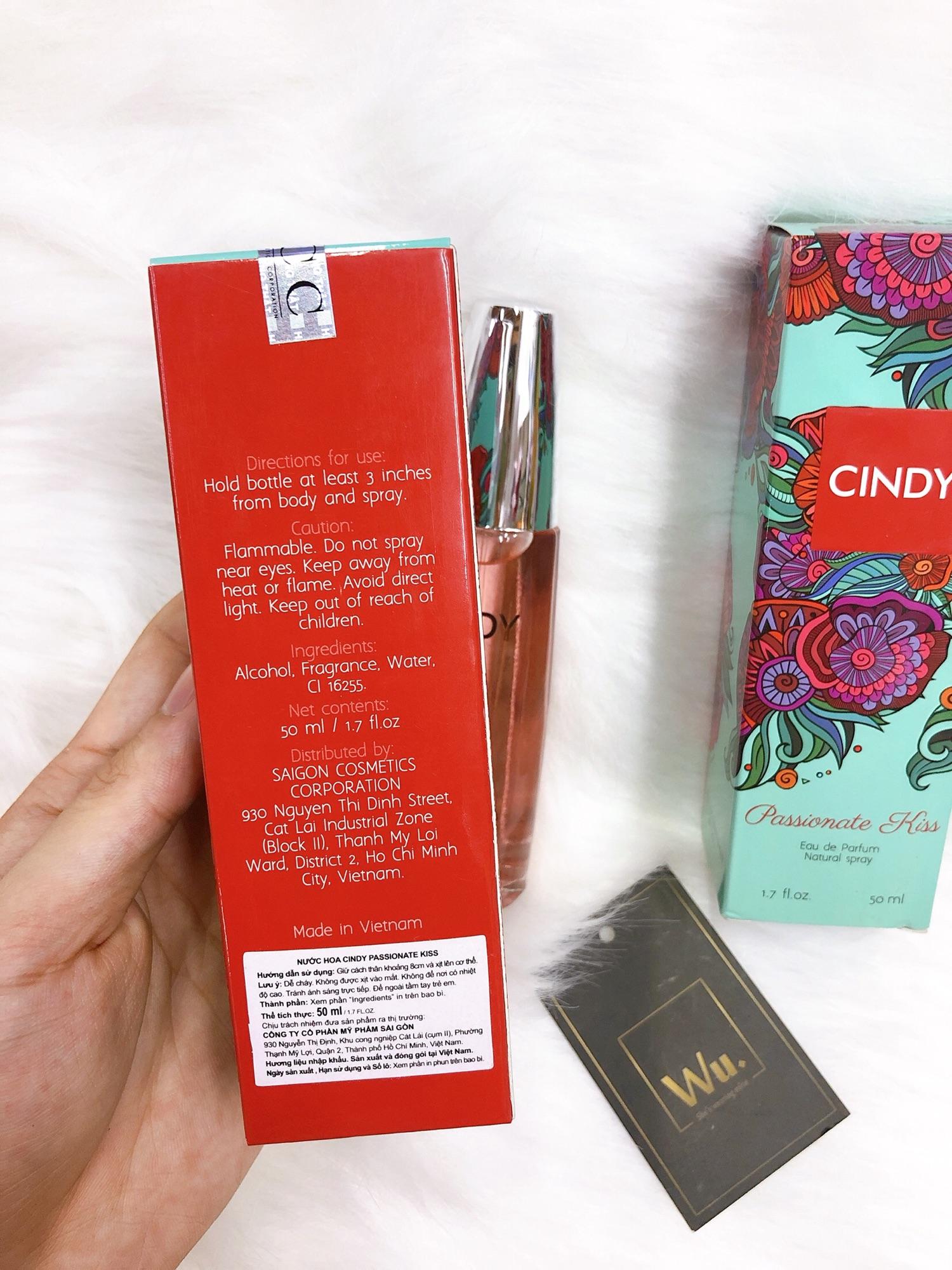 Nước hoa Cindy PASSIONATE KISS 50ML