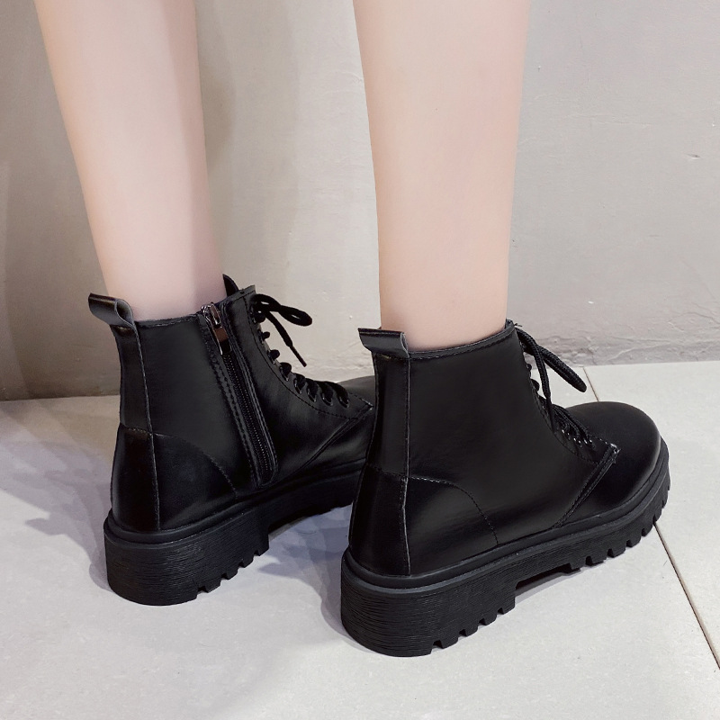 Giày Bốt Nữ Kéo Khóa Cá Tính, Bốt Nữ Ulzang BS01