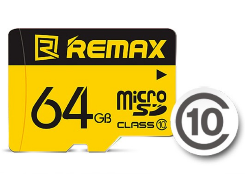 Thẻ Nhớ MicroSD Remax 64Gb Chuyên Dụng Cho Camera Ip Và Điện Thoại (Class 10, Uhs-1) - Bảo Hành 01 Năm