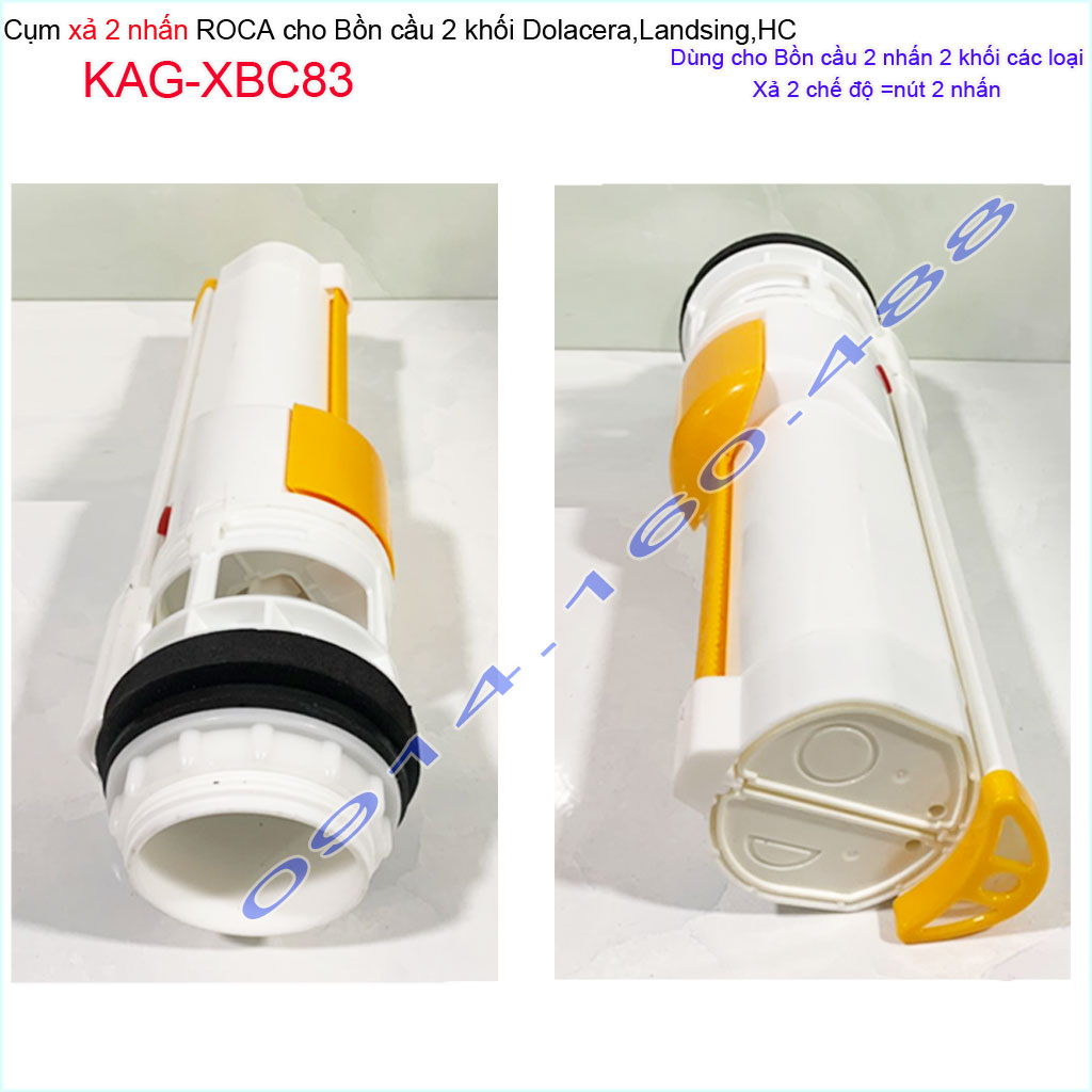 [HCM]Cụm xả bồn cầu 2 khối Roto KAG-XBC83A cột xả bàn cầu 2 nhấn két rời xả nước bàn cầu két rời 2 nhấn êm xả tốt