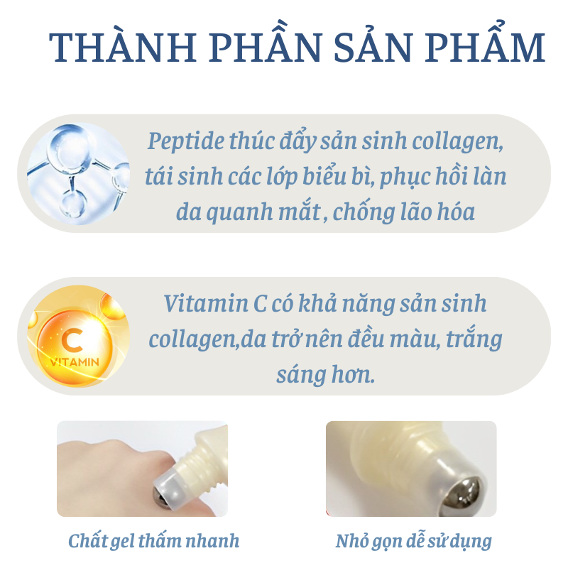 Thanh Lăn Giảm Quầng Thâm Bọng Mắt Bioaqua (15ml)