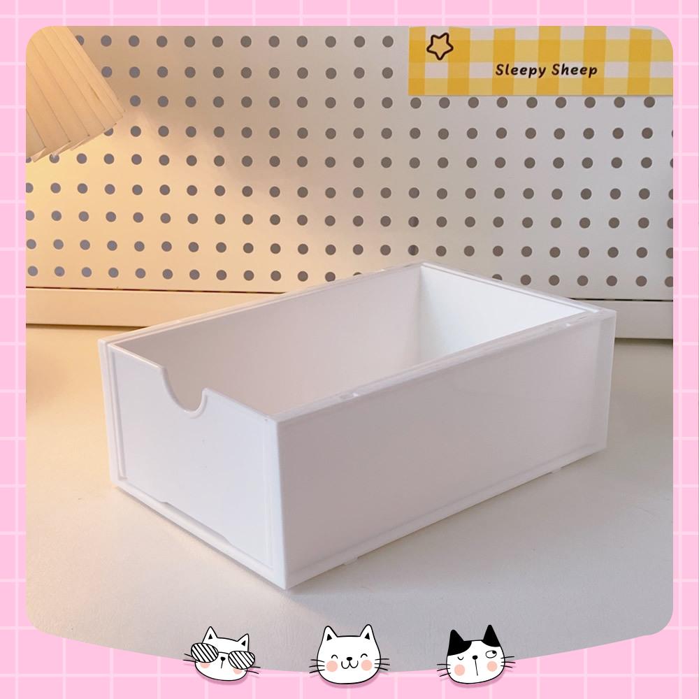 KỆ NGĂN KÉO NHỎ ĐỂ BÀN TRONG SUỐT BẰNG NHỰA ĐỰNG MỸ PHẨM , BÚT VIẾT, WASHI TAPE,.. TẶNG KÈM STICKER