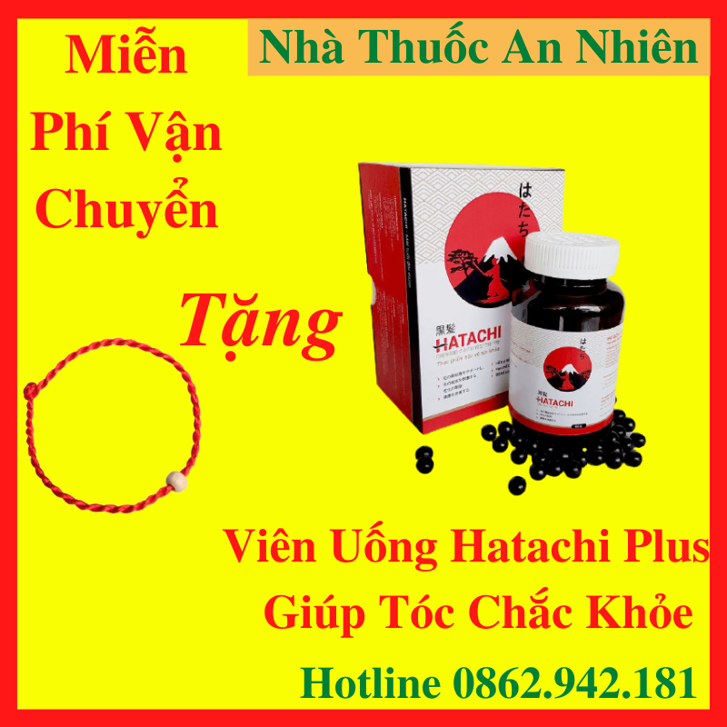 {Miễn Phí Ship}[HCM] HATACHI PLUS [Tặng Vòng Tay May Mắn] - Giúp Giảm Nguy Cơ Bạc Tóc Sớm- Hàng Chính Hãng - AN001
