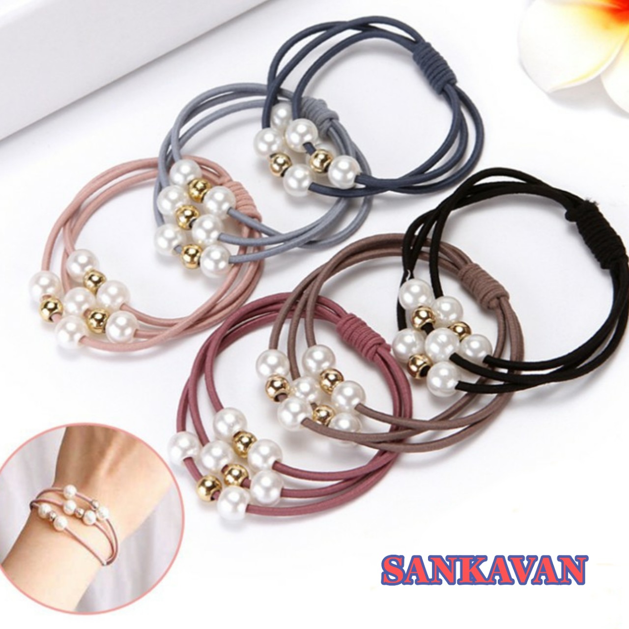 Dây Thun Cột Tóc Buộc Tóc Nữ  Dễ Thương Phong Cách Hàn Quốc