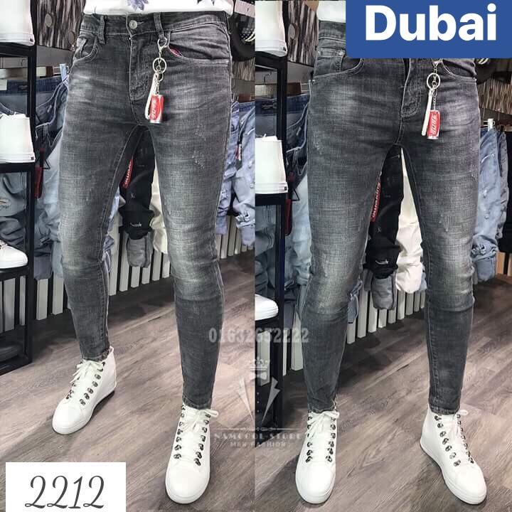 QUẦN JEAN NAM CHẤT BÒ XÁM LÔNG CHUỘT UNISEX HOT TREND HÀN QUỐC CAO CẤP DB-2212 - DUBAI FASHION