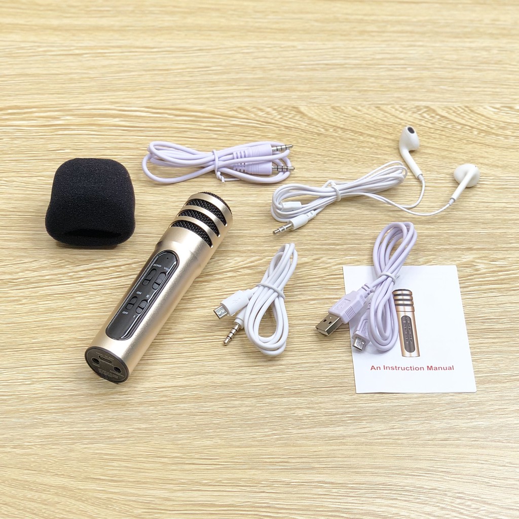 Combo Mico C7 Hát Live Stream và chân đỡ micro cao cấp