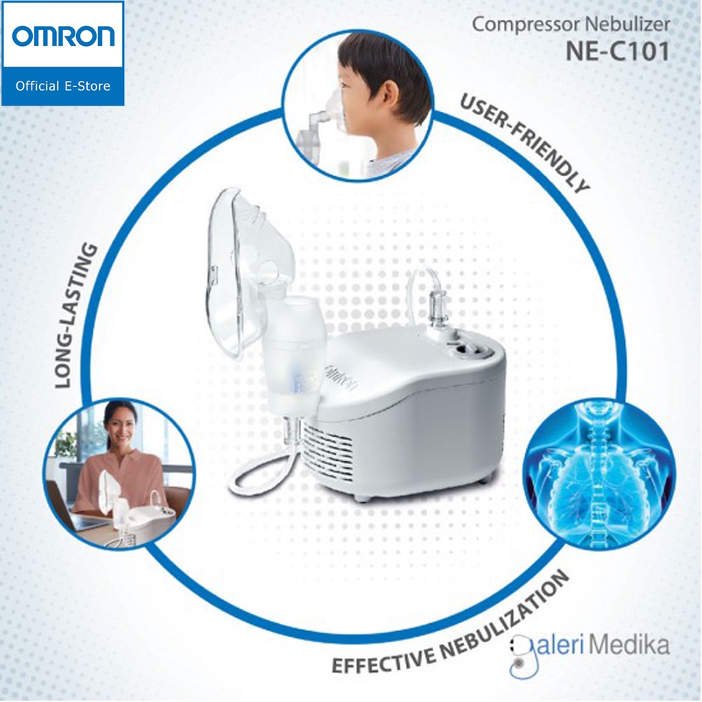 [CHÍNH HÃNG] Máy xông khí dung Omron NE-C101 (NEC101) (bảo hành 2 năm)
