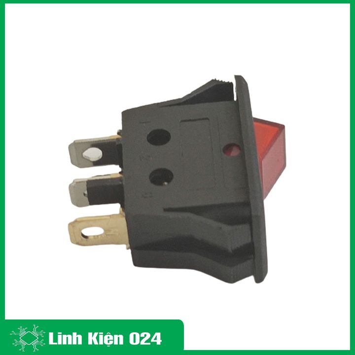 Công tắc bập bênh KCD2-01 10A / 250V 3 chân có đèn báo