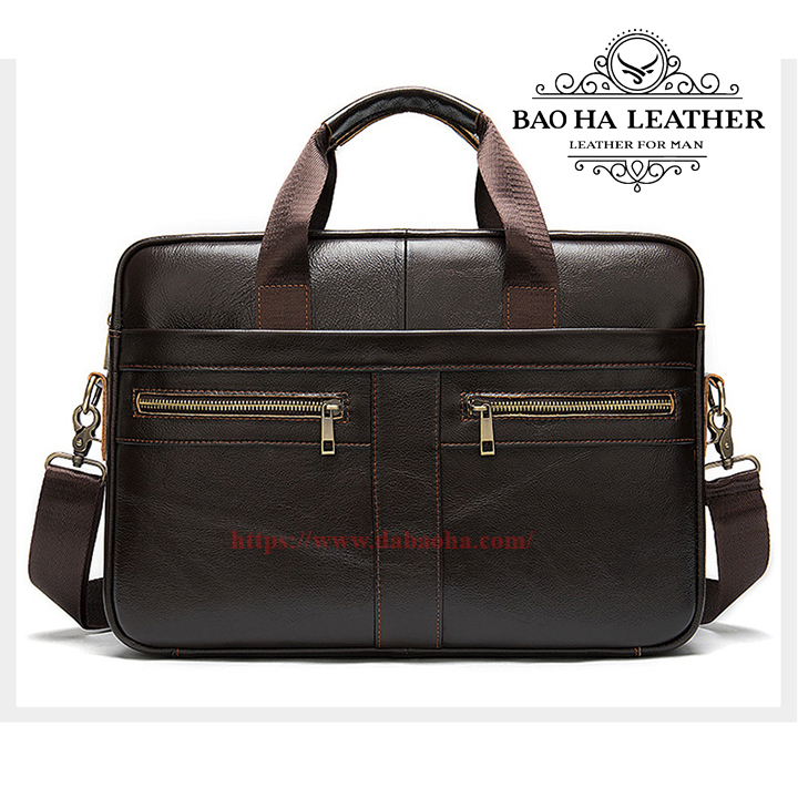 Cặp da nam công sở - BHM2019 Vừa laptop 15inch