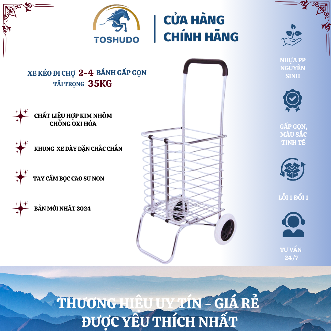 Xe đi siêu thị, đi chợ bền, đẹp- XDC01
