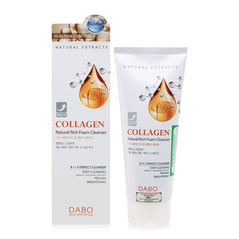 Sữa Rửa Mặt Tinh Chất Collagen 3 In 1 DABO 180Ml