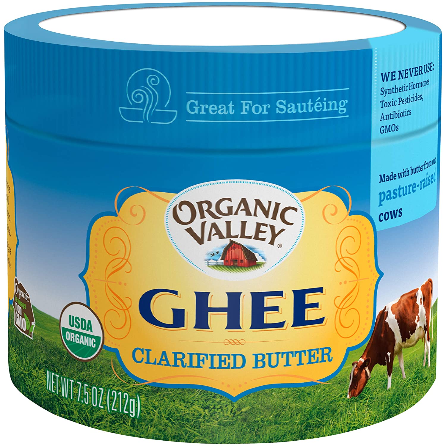 Bơ Ghee hữu cơ từ bò ăn cỏ Organic Valley - 212gr