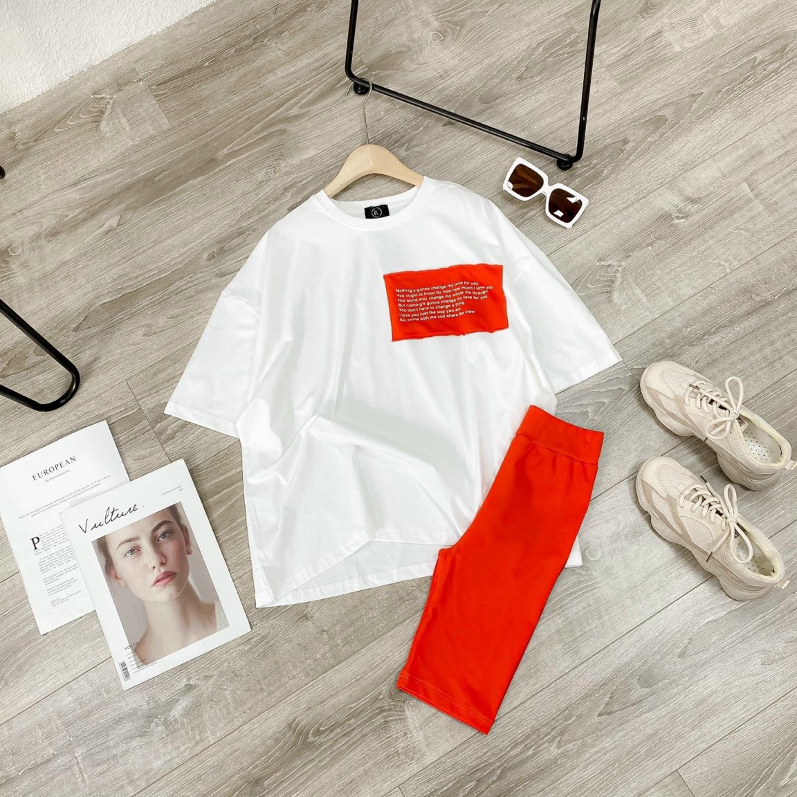 Set đồ thun nữ áo thun form rộng tay lỡ mix quần thun lửng vừa cute vừa cá tính, chất vải cao cấp êm mịn, đi chơi dã ngoại tắm biển