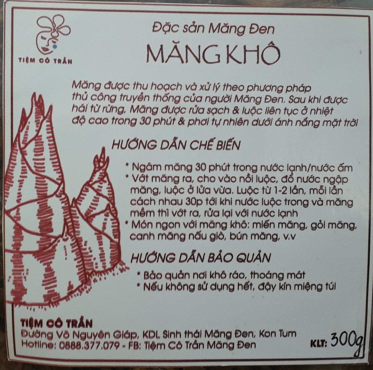 Măng nứa khô