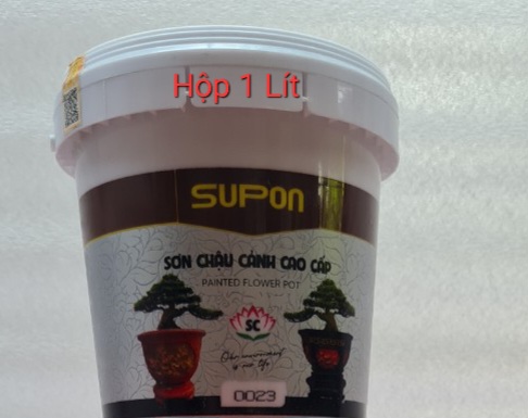 Sơn Chậu Cảnh Đen Bóng SUPON Hộp 1 LÍt