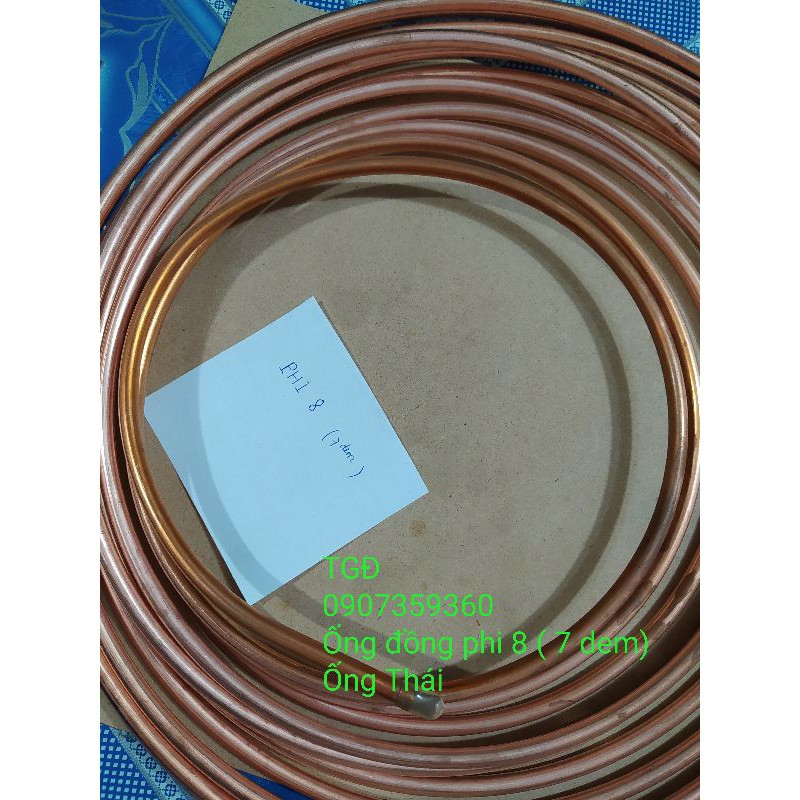 Ống đồng phi 8 Thái lan dày 7 dem (1m)
