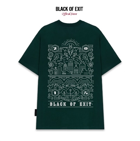 Áo thun Tay lỡ Texas unisex BLACK OF EXIT phông tay lỡ nam nữ form rộng Local Brand