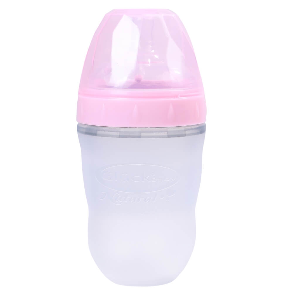 Bình silicone kim cương Gluck MMD240 (màu hồng)