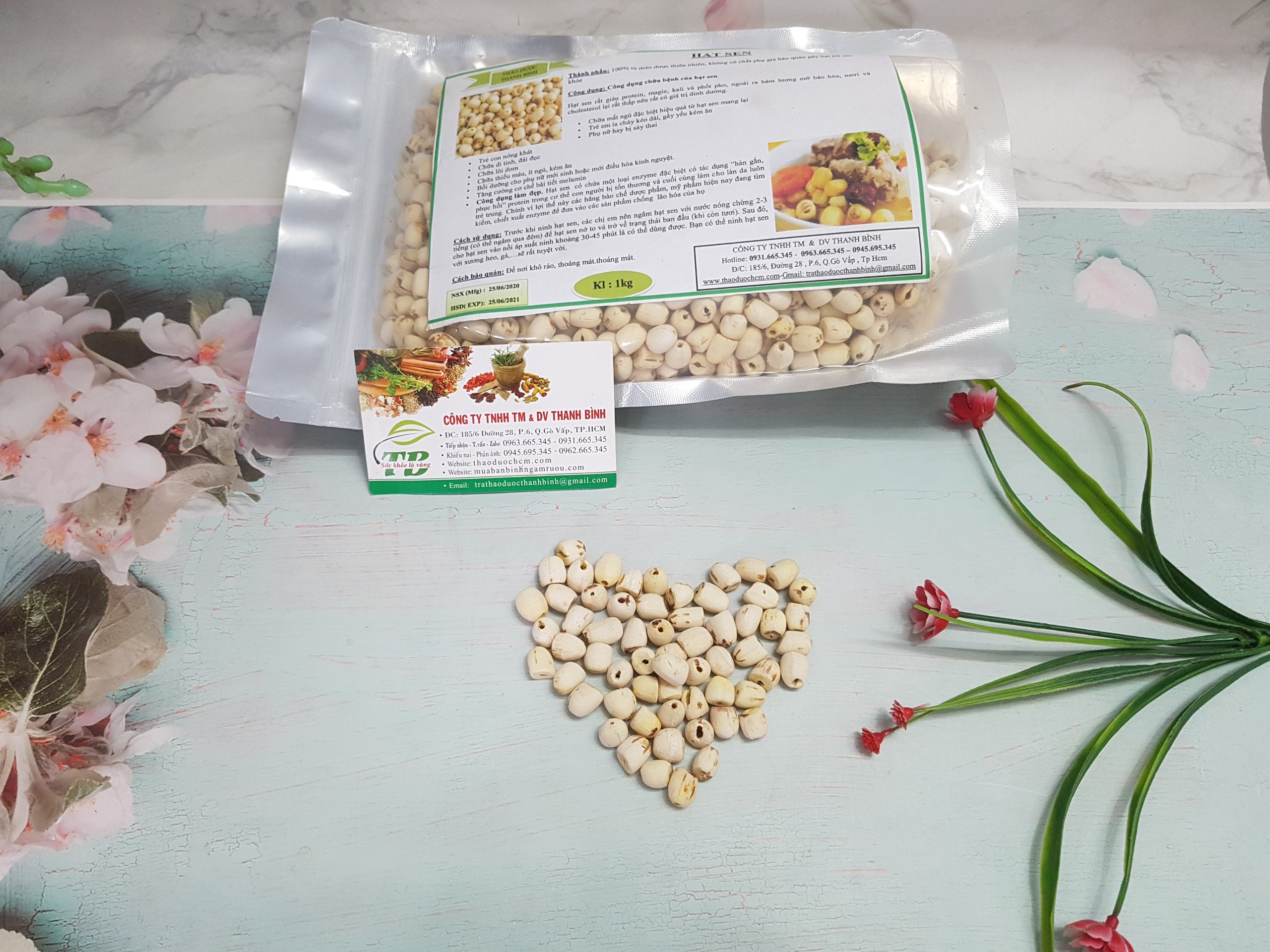 Hạt Sen Khô 100G - Hàng Công Ty Chất Lượng
