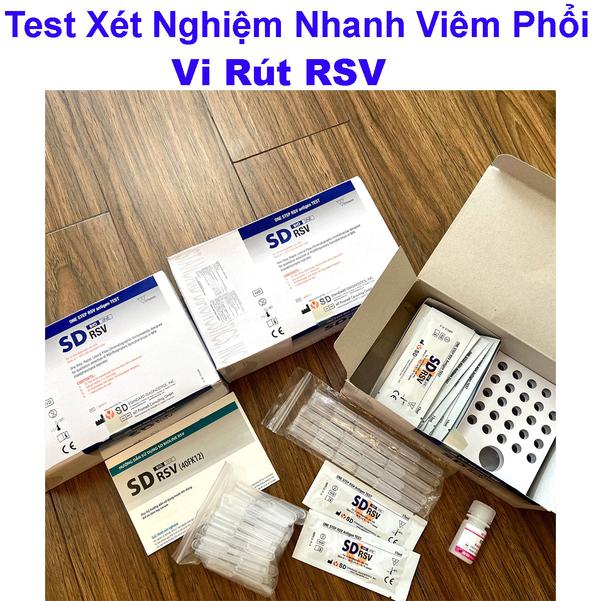 Test nhanh xét nghiệm rsv - viêm phổi viêm phế quản tại nhà