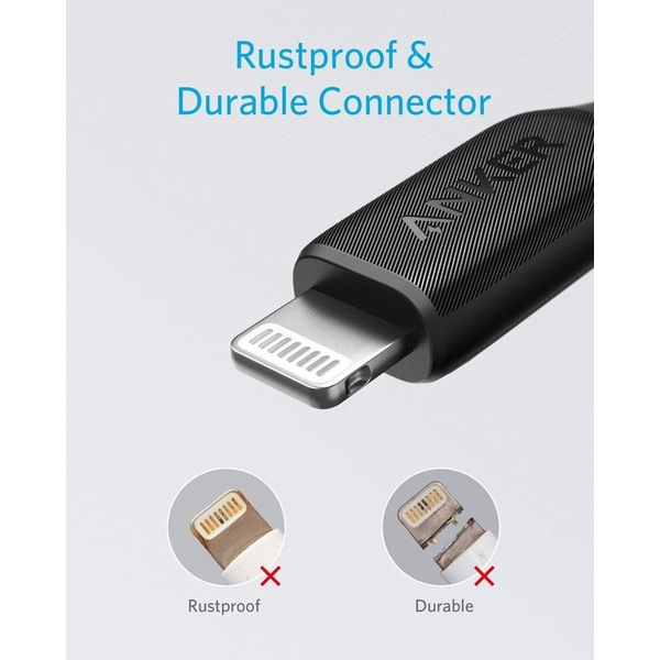 Cáp Anker Powerline III USB C to Lightning 1.8m - A8833 [CHÍNH HÃNG PHÂN PHỐI, BẢO HÀNH 2 NĂM]