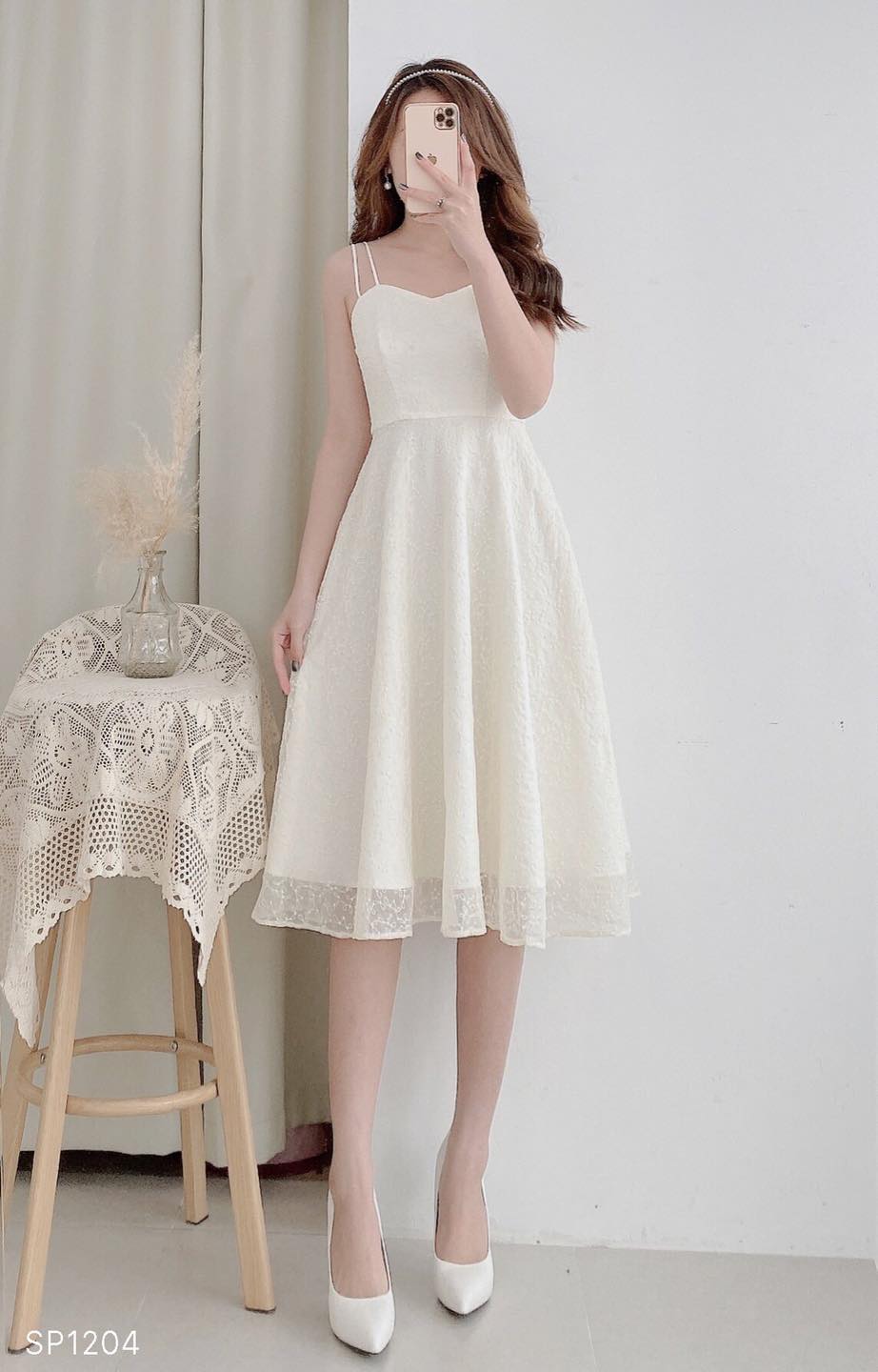 Đầm cưới 2 dây