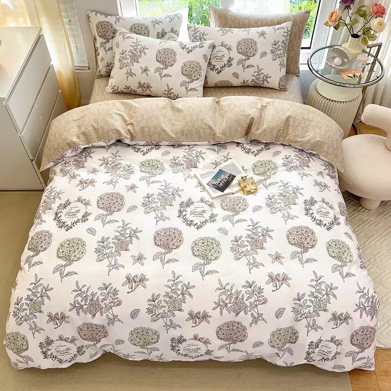 Bộ chăn ga cotton vintage