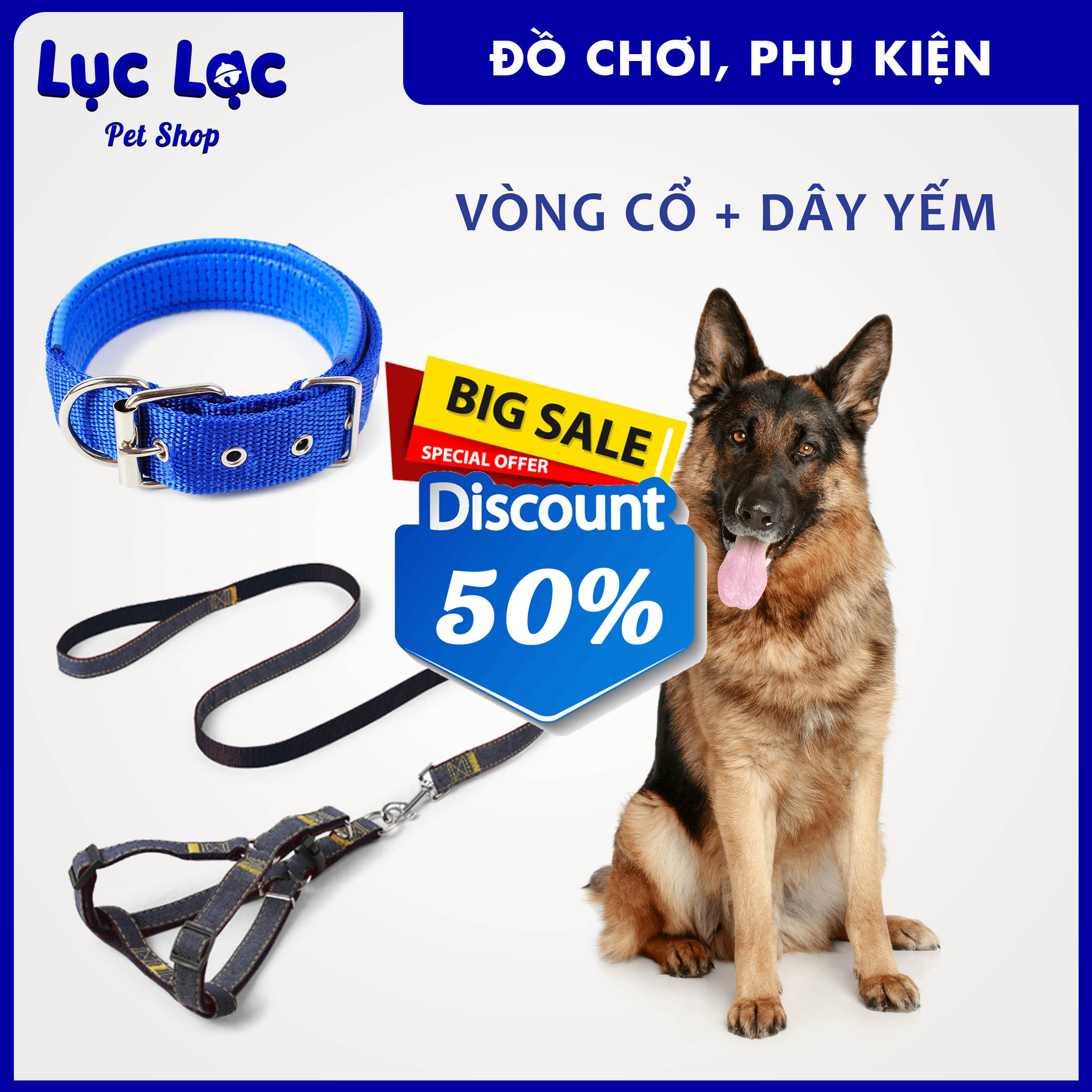 [50% OFF] Dây dắt yếm Chó, Mèo