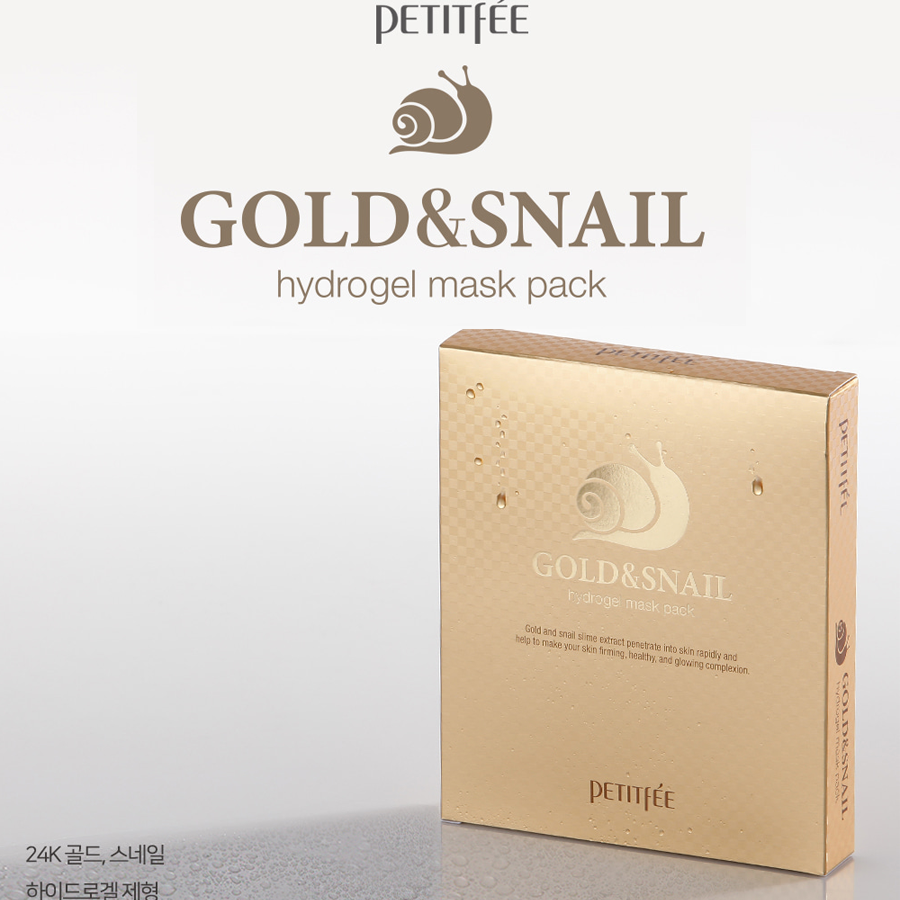 Mặt nạ mặt PETITFEE Gold & Snail - tinh chất ốc sên & vàng (date 15/9/2025)